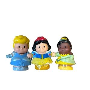Fisher Price Little People Princess Bundle Lot Snow White Cinderella Tiana